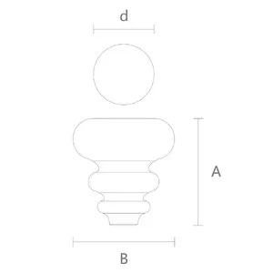 Conic furniture feet carved art deco style